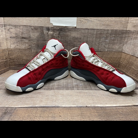 Nike Air Jordan 13 Retro Red Flint Grey 414575-600 Youth Size 3Y Women Size 4.5 - Picture 9 of 12